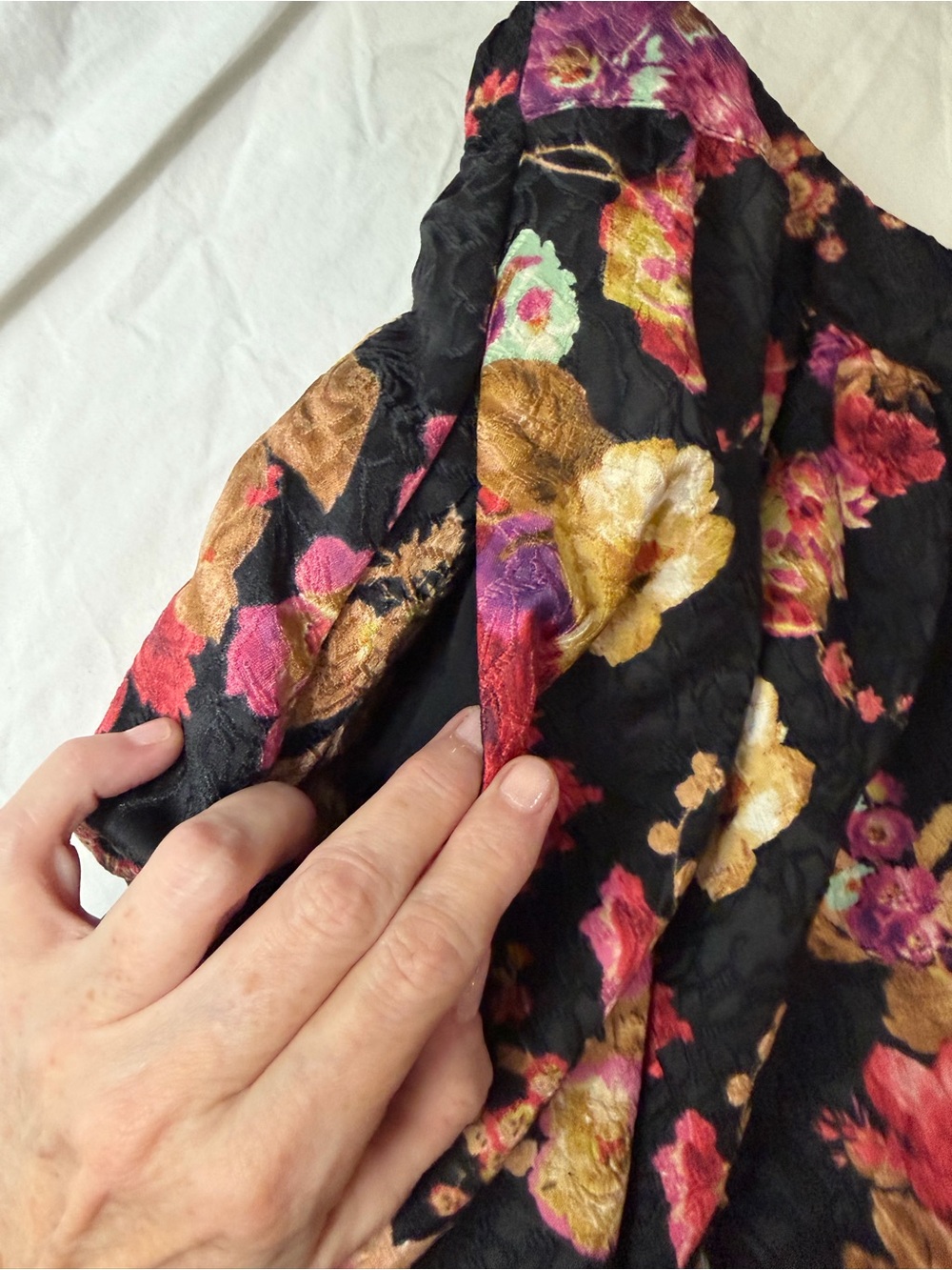 NWT MAEVE The Jacie Floral Jacquard Midi Skirt Black Anthropologie XL - Picture 11 of 15